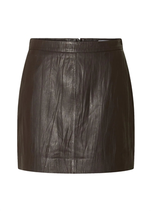 Kamma crinkle leather skirt Delicioso Selected Femme 